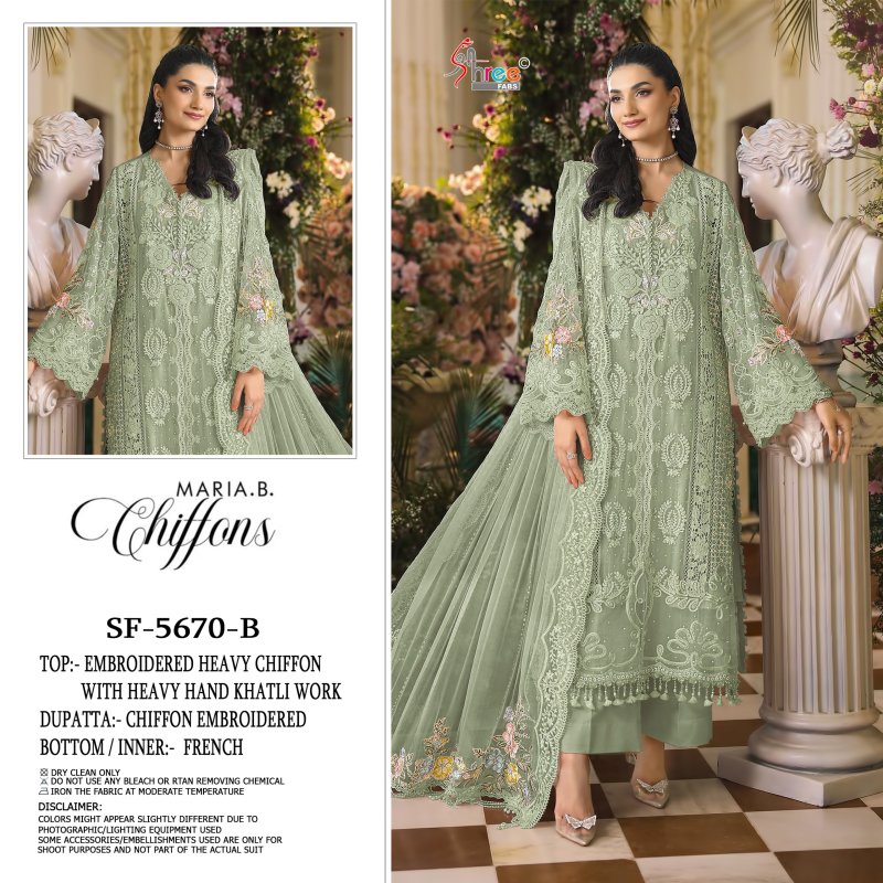 Sf 5670 A To D By Shree Chiffon Pakistani Salwar Suits